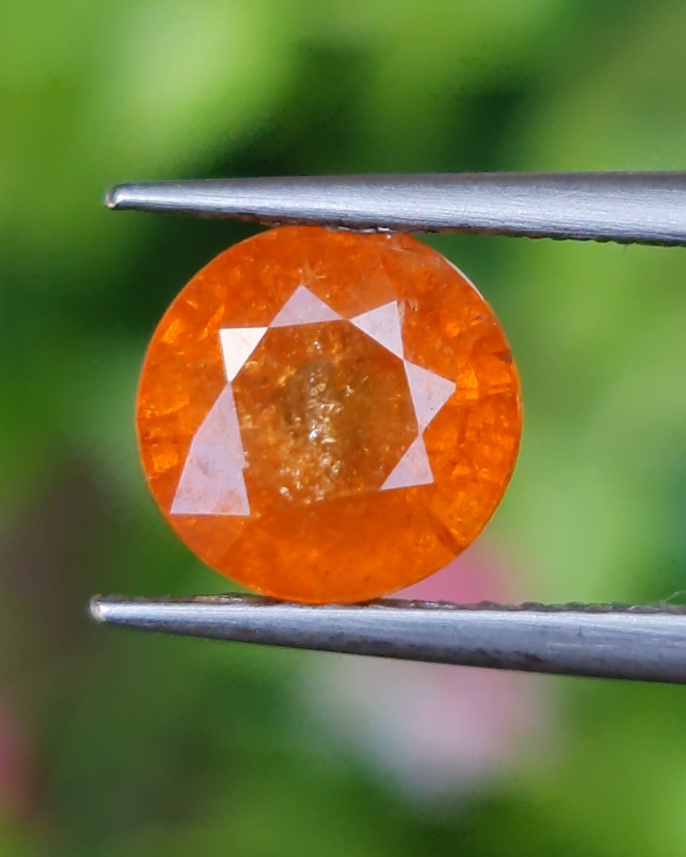 พลอย สเปสซาร์ไทต์ Spessartite Garnet 2.42 กะรัต Cts. พลอยแท้ อัญมณีมงคลประจําวันเกิด เครื่องประดับพลอย