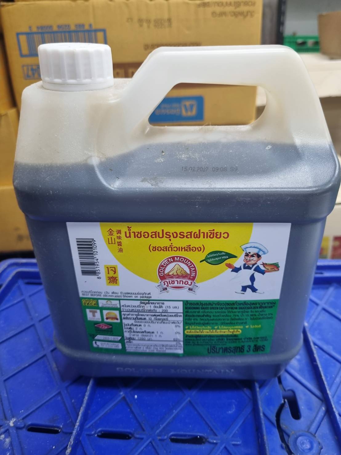 ภูเขาทอง ซอสปรุงรสฝาเขียว 3 ล. มี 49 ขวด