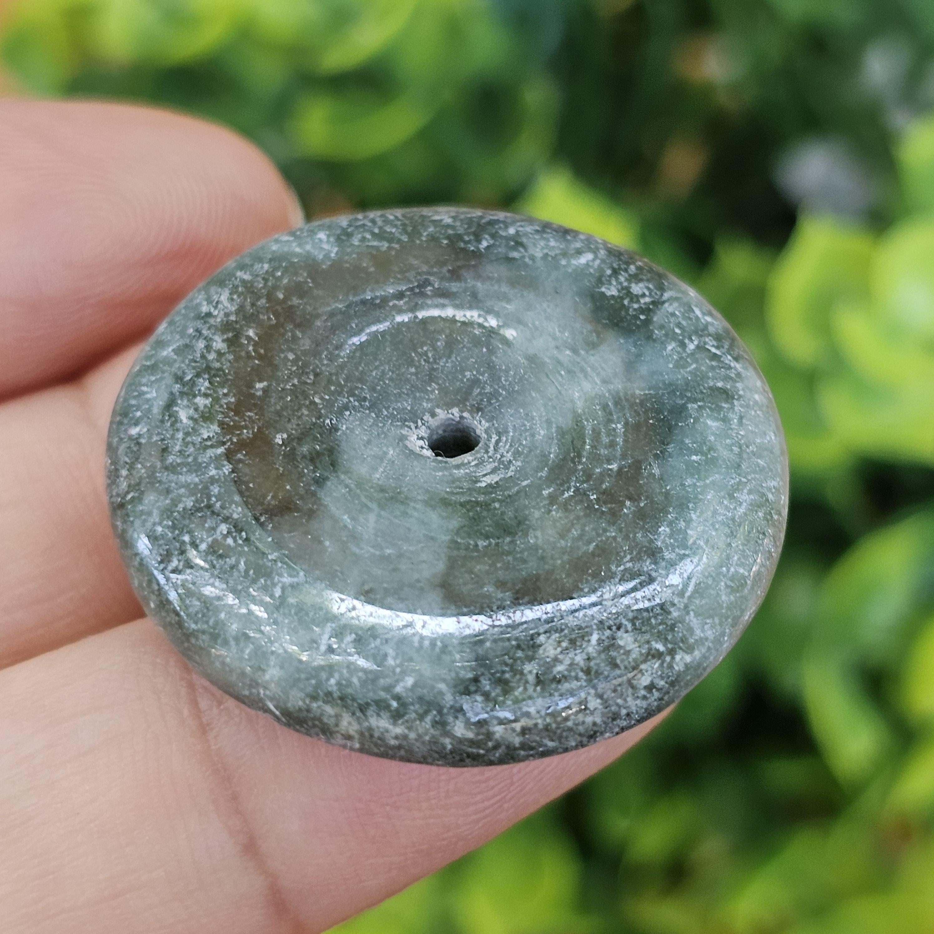 หยก พม่า แท้ Jade จี้โดนัทหยก (Bi-dise jadeite) พม่า (Myanmar) 60.48 กะรัต (Cts.)