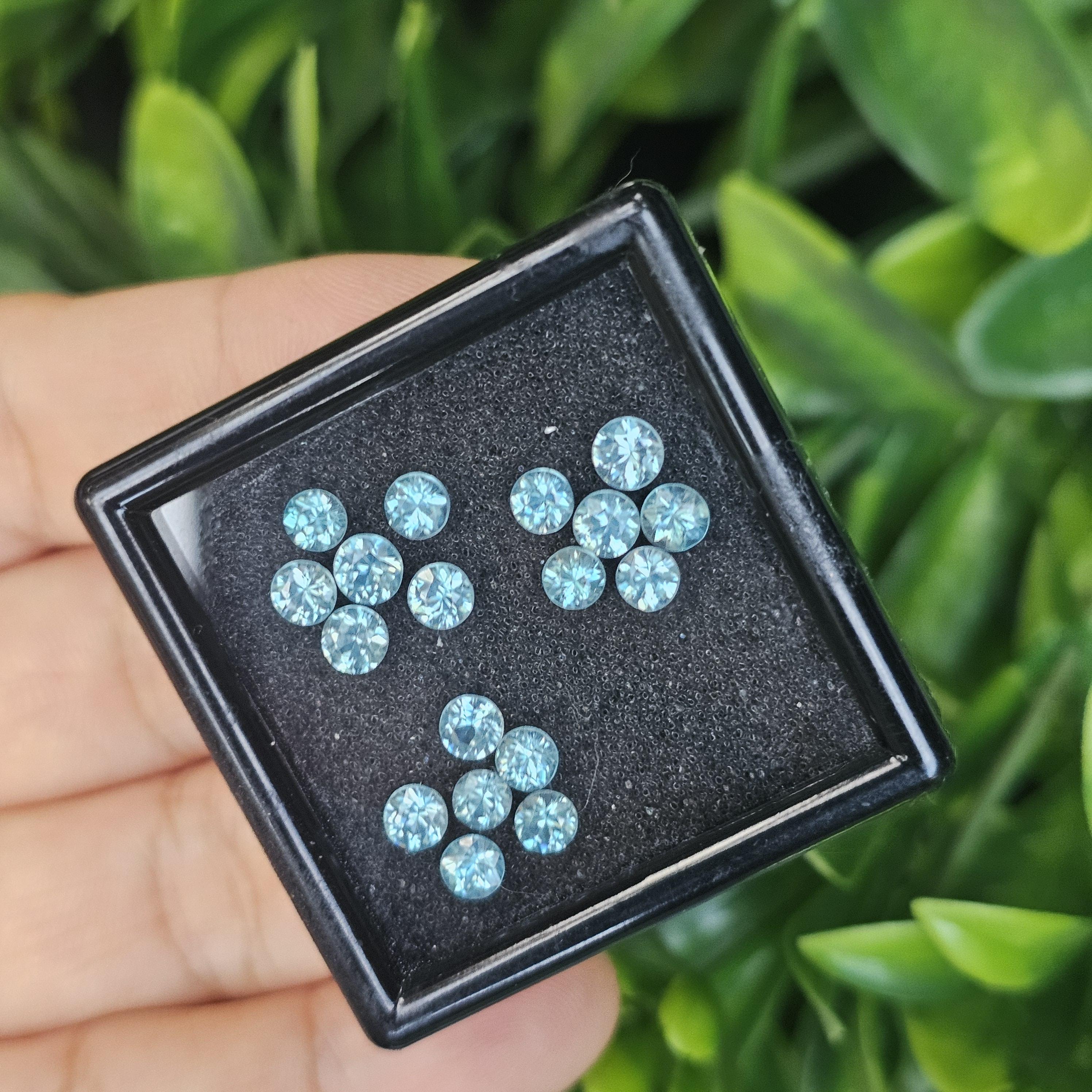 พลอย เพทาย Natural Zircon 7.18 กะรัต (Cts.) 9 เม็ด (18Pcs.) พลอยแท้อัญมณีมงคล ประจําวันเกิด เครื่องประดับพลอย