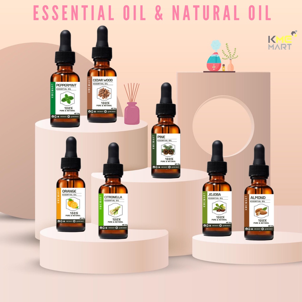 น้ำมันหอมระเหย Essential Oil & Natural oil Virgin oil Refined oil 30 กรัม