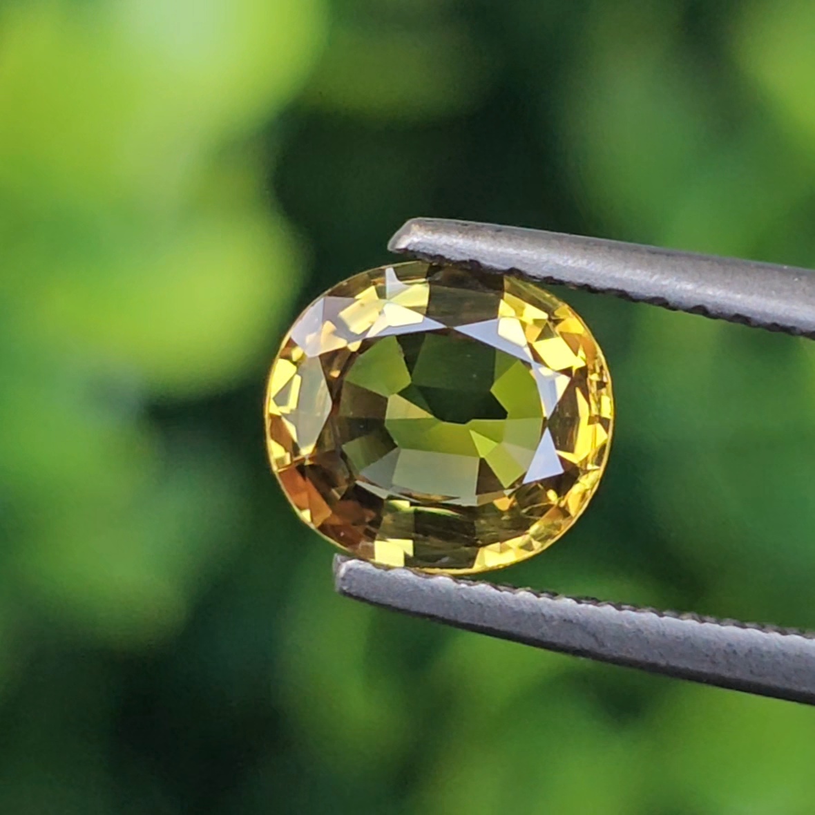 พลอย บุษราคัม Yellow Sapphire 1.18 กะรัต (Cts.) ดิบ (Unheated) พร้อมใบเซอร์ พลอยแท้ อัญมณีมงคลประจําวันเกิด เครื่องประดับพลอย