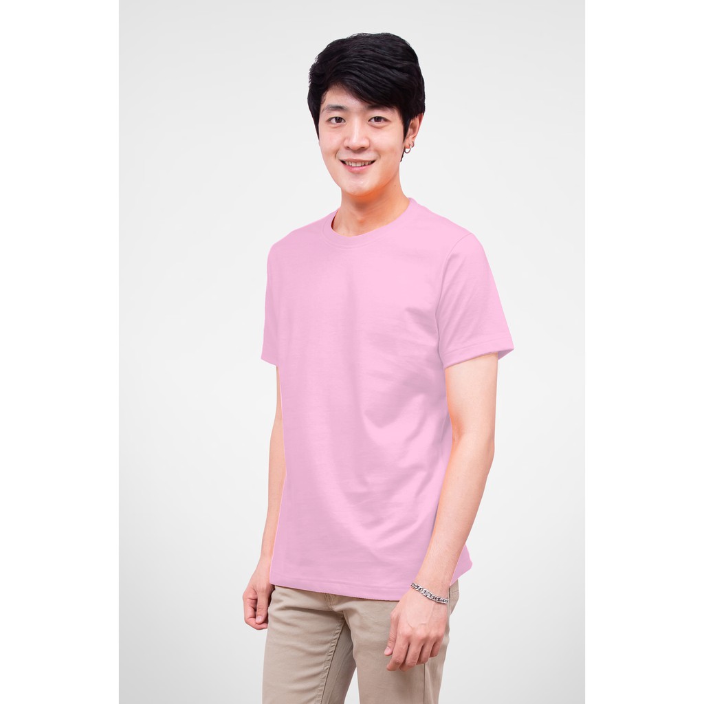 No Problem ์Noproblem ยอดขายNo1 รับประกัน ไม่ย้วย ไม่ยืด ผ้านุ่ม เสื้อยืด สีพื้น เสื้อยืดคอกลม สีชมพู สีชมพู