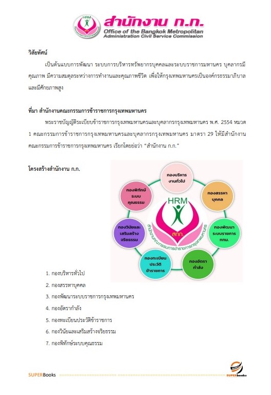 แนวข้อสอบ เจ้าพนักงานธุรการปฏิบัติงาน สำนักงานคณะกรรมการข้าราชการกรุงเทพมหานคร