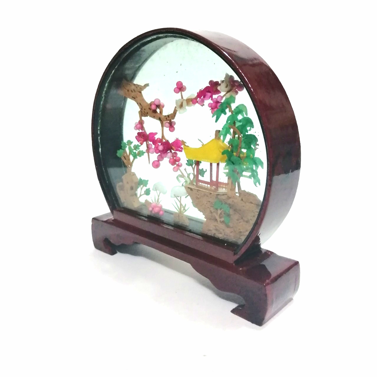 กรอบรูป ศิลปกรรมจีน(แบบที่ 1) งานฝีมือรุ่นเก่าเก็บ ขนาดตามรูป งานเก่าเก็บมีกล่องโฟม