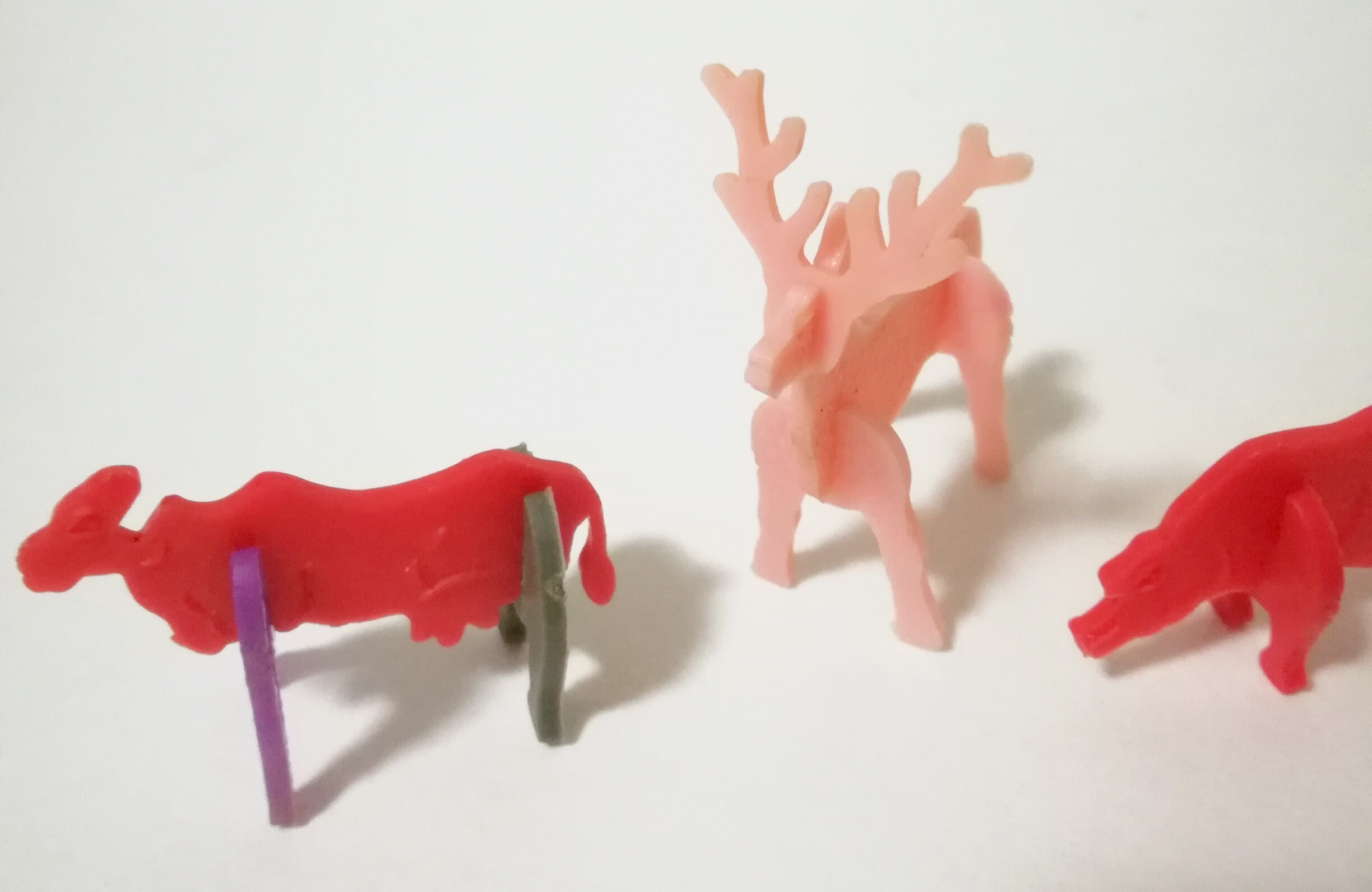 ของสะสมเก่า เซ็ทตุ๊กตาสัตว์ประกอบ วัสดุ:พลาสติก ตามภาพ