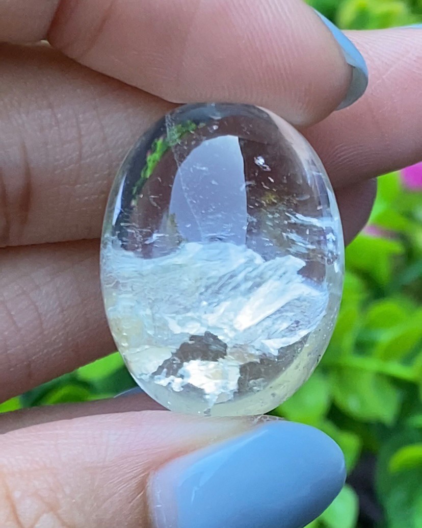 โป่งข่าม ควอตซ์ Rutilated Quartz 54.43 กะรัต Cts. พลอยแท้ อัญมณีมงคลประจําวันเกิด เครื่องประดับพลอย