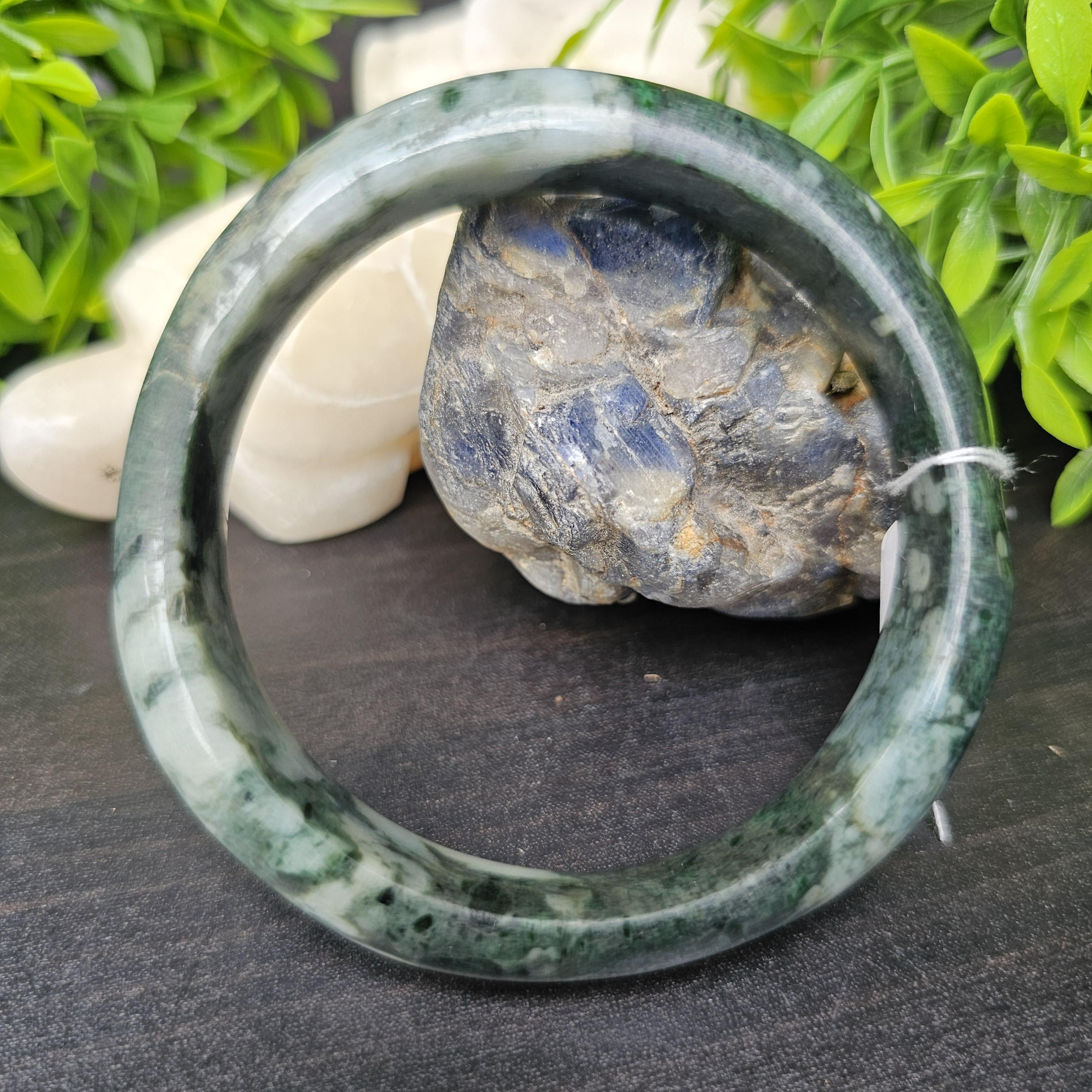 JB6804042 หยก พม่า แท้ Jade กำไลหยก 62.7 มม. (Jadeite bracelet) พม่า (Myanmar)