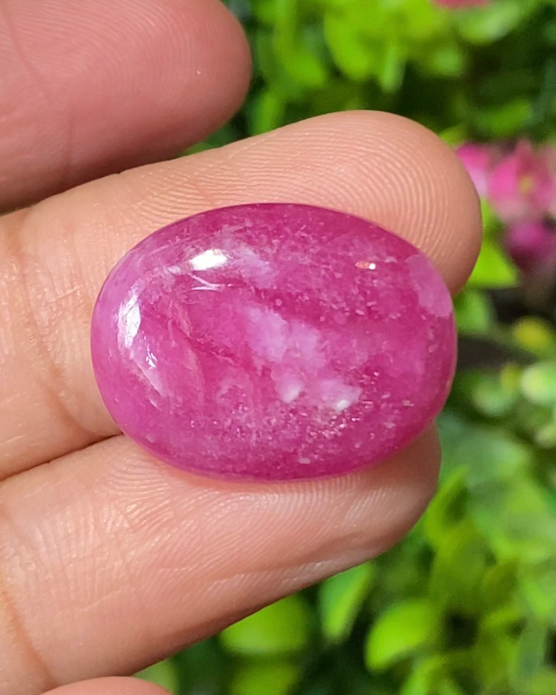 พลอย ทับทิม (Ruby Sapphire) 26.00 กะรัต (Cts.) พลอยแท้ อัญมณีมงคลประจําวันเกิด เครื่องประดับพลอย