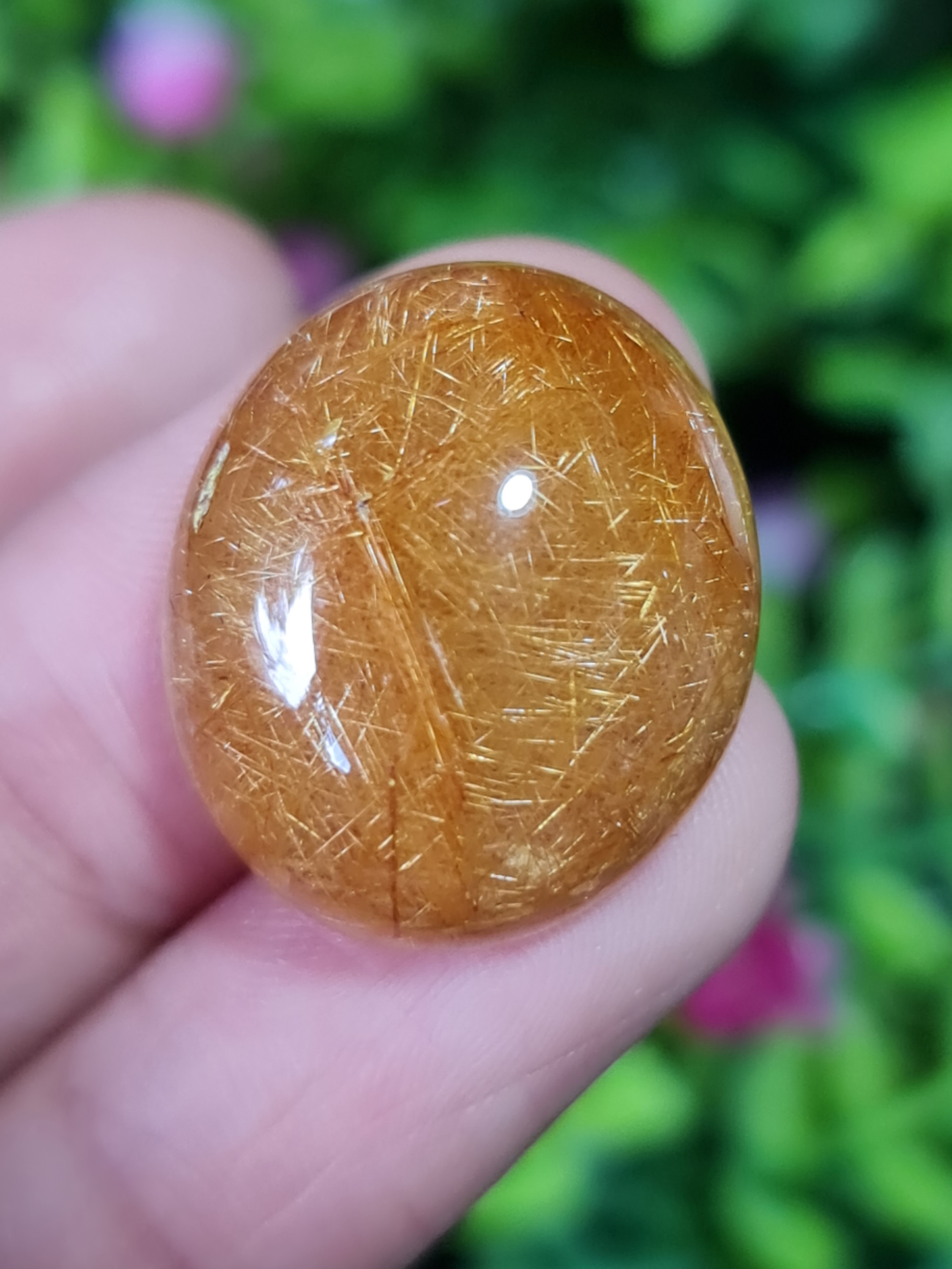 ไหมทอง ควอตซ์ Golden Rutilated Quartz 36.71 กะรัต Cts.พลอยแท้ อัญมณีมงคลประจําวันเกิด เครื่องประดับพลอย