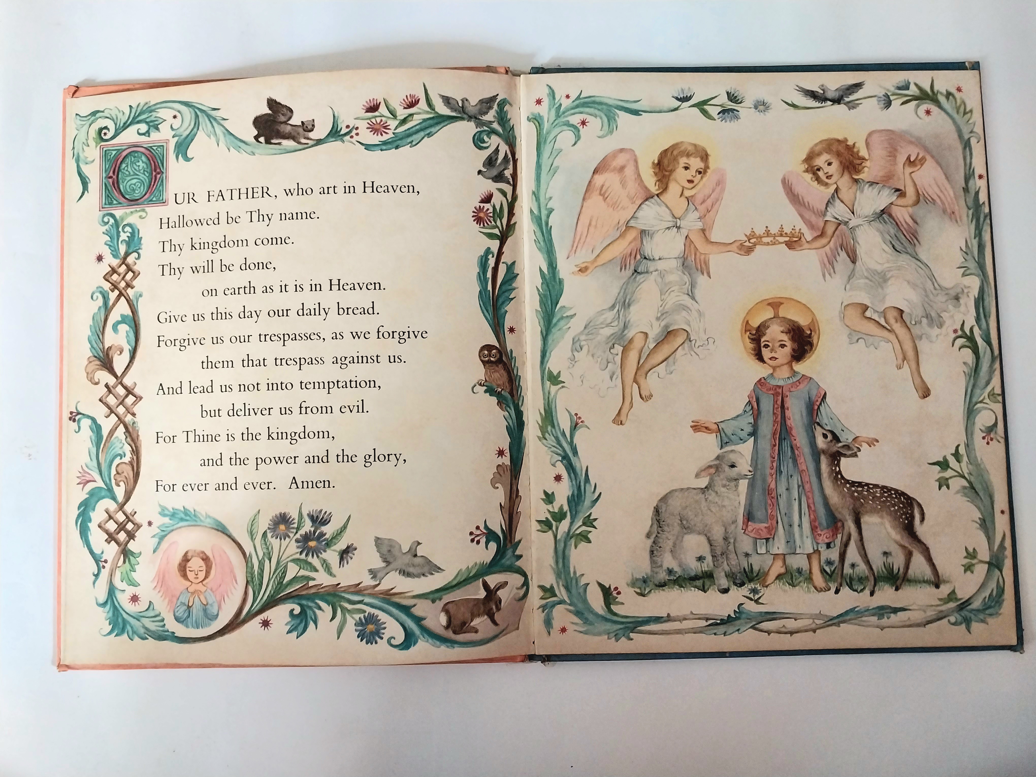 มีหลายภาพ** มีตำหนิตามภาพ หนังสือนิทานเก่า ภาษาอังกฤษ ปกแข็งภาพสวยมีตำหนิตามภาพ, my first Book of Preyer compiled by Mary Juergens, Pictures by Ruth Ives