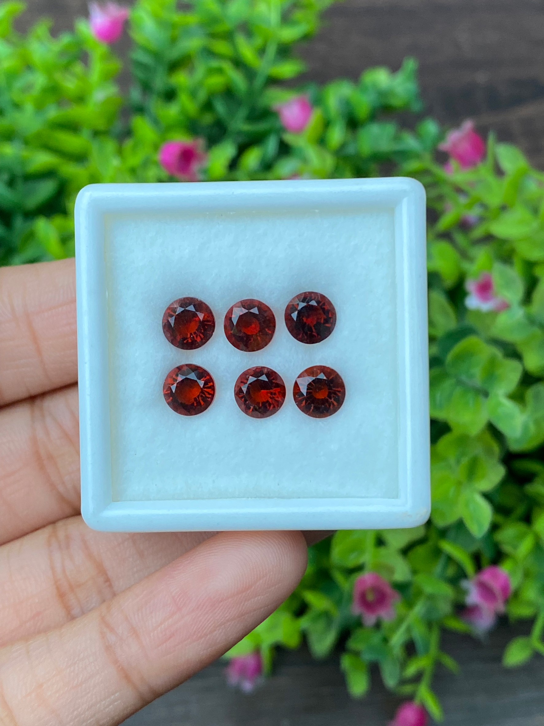 พลอย ซิทริน Citrine 4.87 กะรัต(Cts.) 6 เม็ด Pcs. พลอยแท้ อัญมณีมงคลประจําวันเกิด เครื่องประดับพลอย