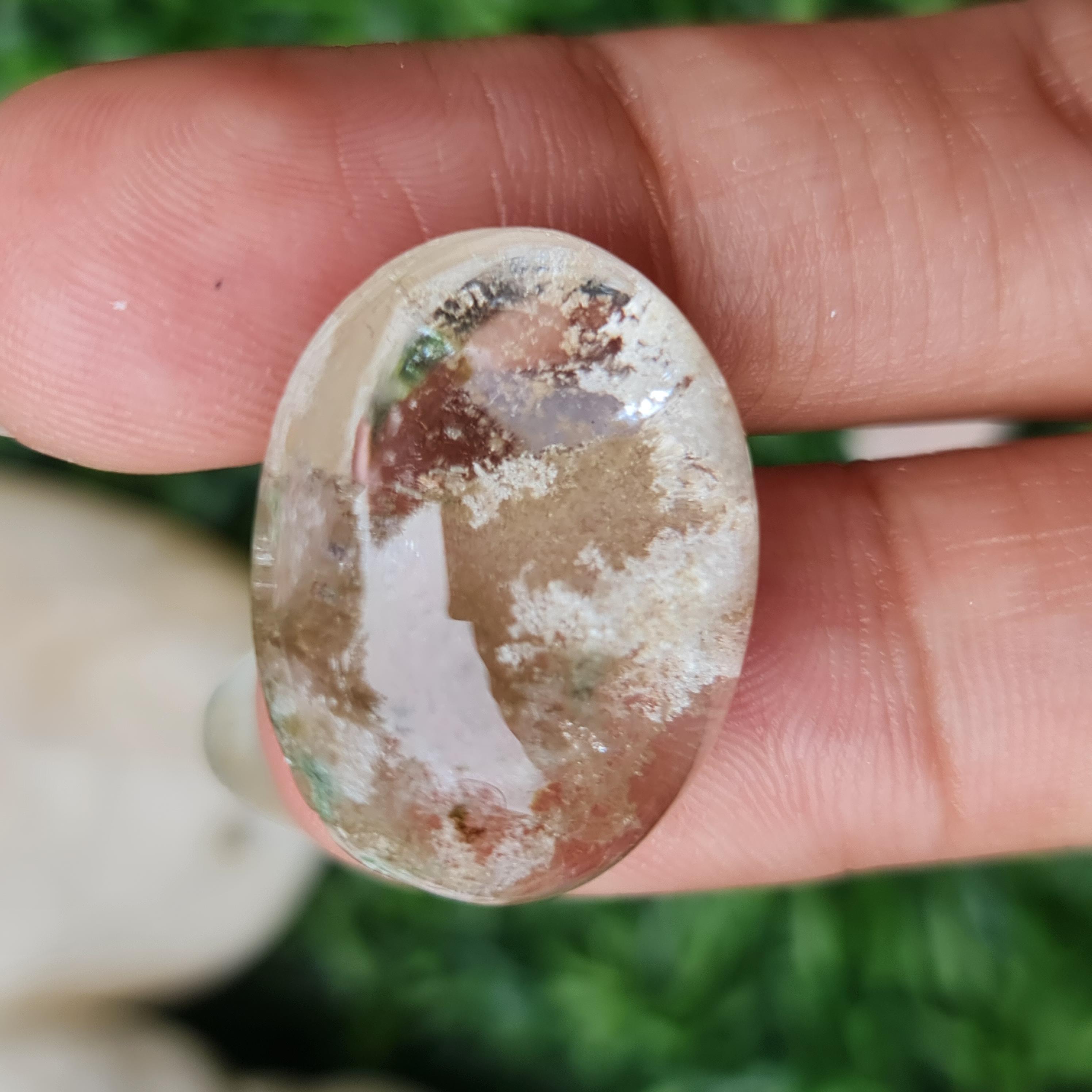โป่งข่าม ควอตซ์ Rutilated Quartz 31.22 กะรัต Cts. พลอยแท้ อัญมณีมงคลประจําวันเกิด เครื่องประดับพลอย
