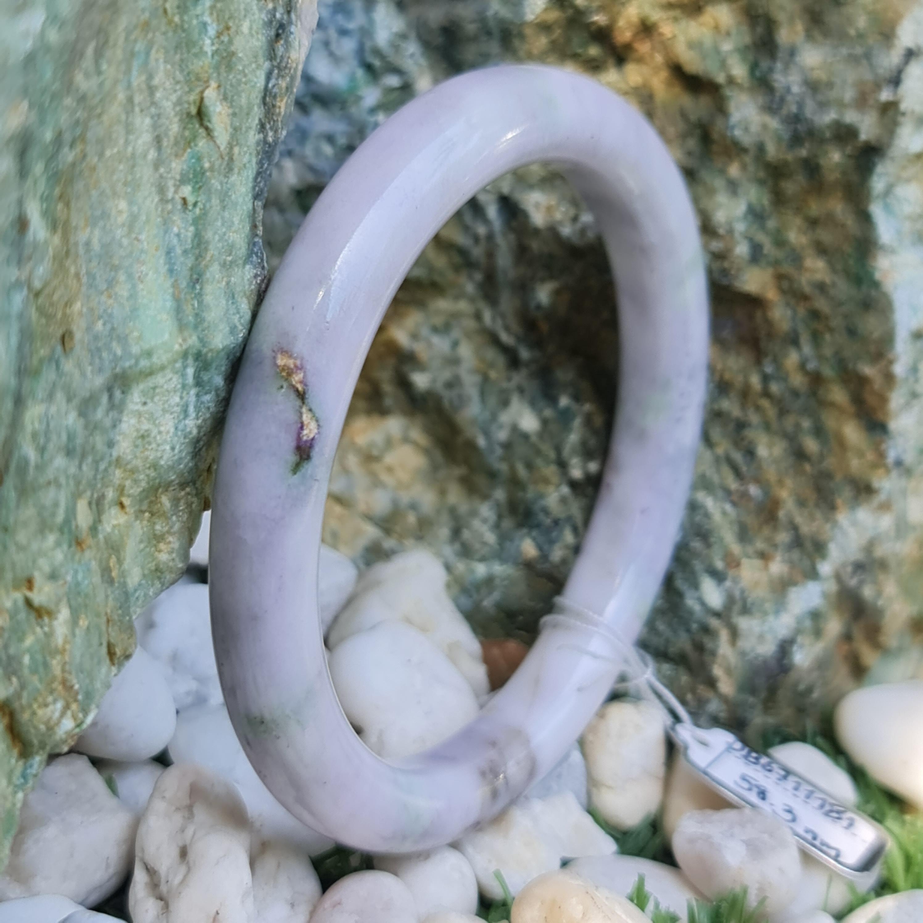 JB6711181 หยก พม่า แท้ Jade กำไลหยก 58.3 มม. (Jadeite bracelet) พม่า (Myanmar)