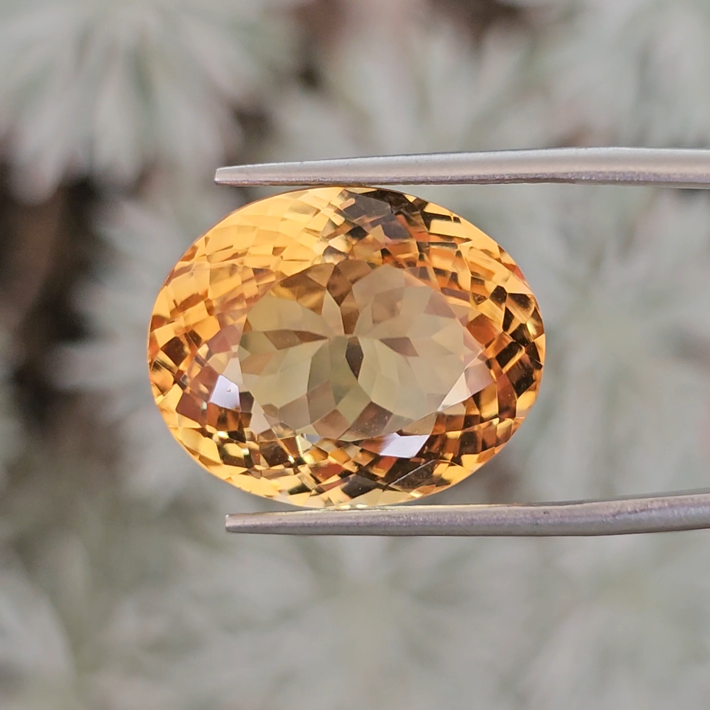 พลอย ซิทริน Citrine 25.92 กะรัต (Cts.) พลอยแท้ อัญมณีมงคลประจําวันเกิด เครื่องประดับพลอย