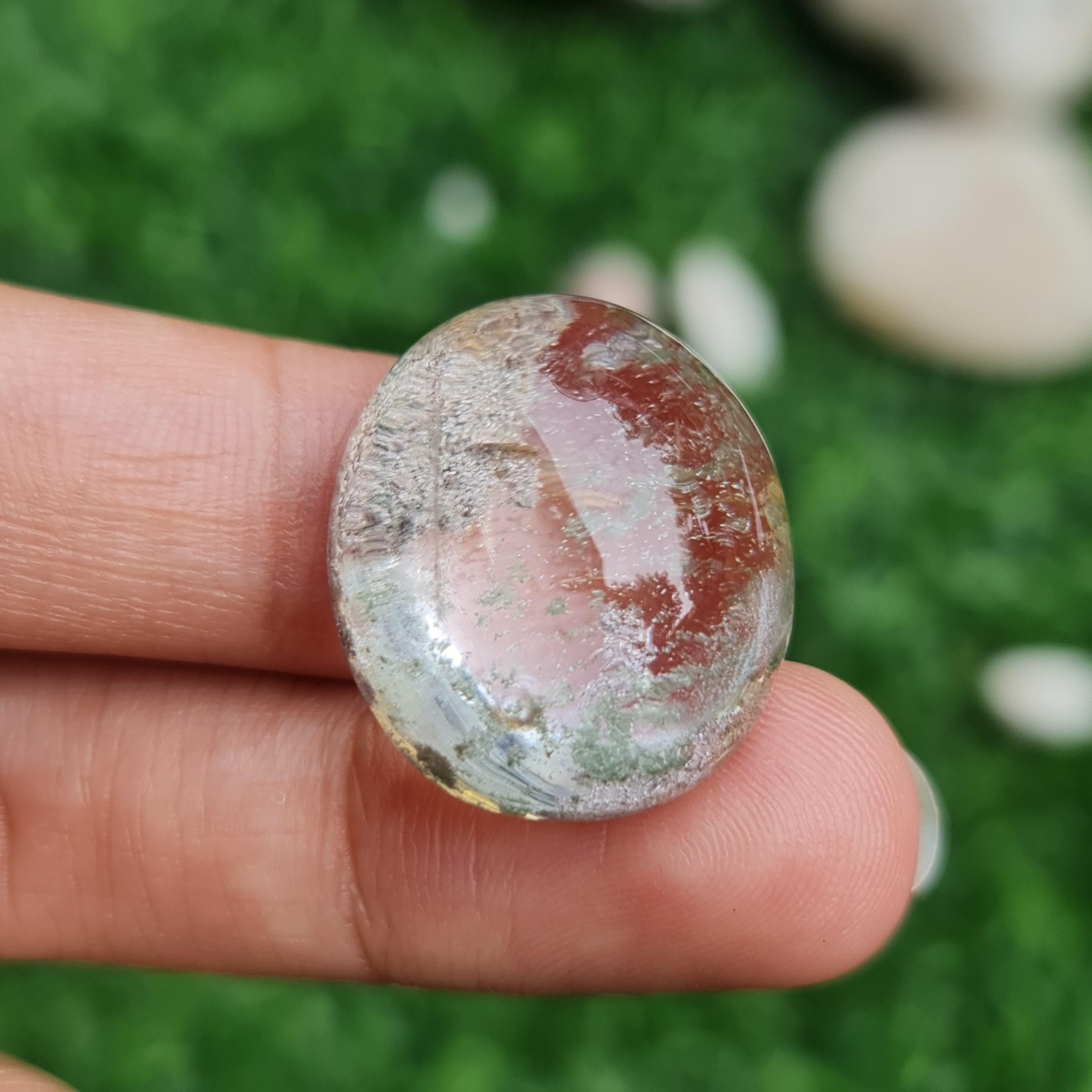 โป่งข่าม ควอตซ์ Rutilated Quartz 47.30 กะรัต Cts. พลอยแท้ อัญมณีมงคลประจําวันเกิด เครื่องประดับพลอย