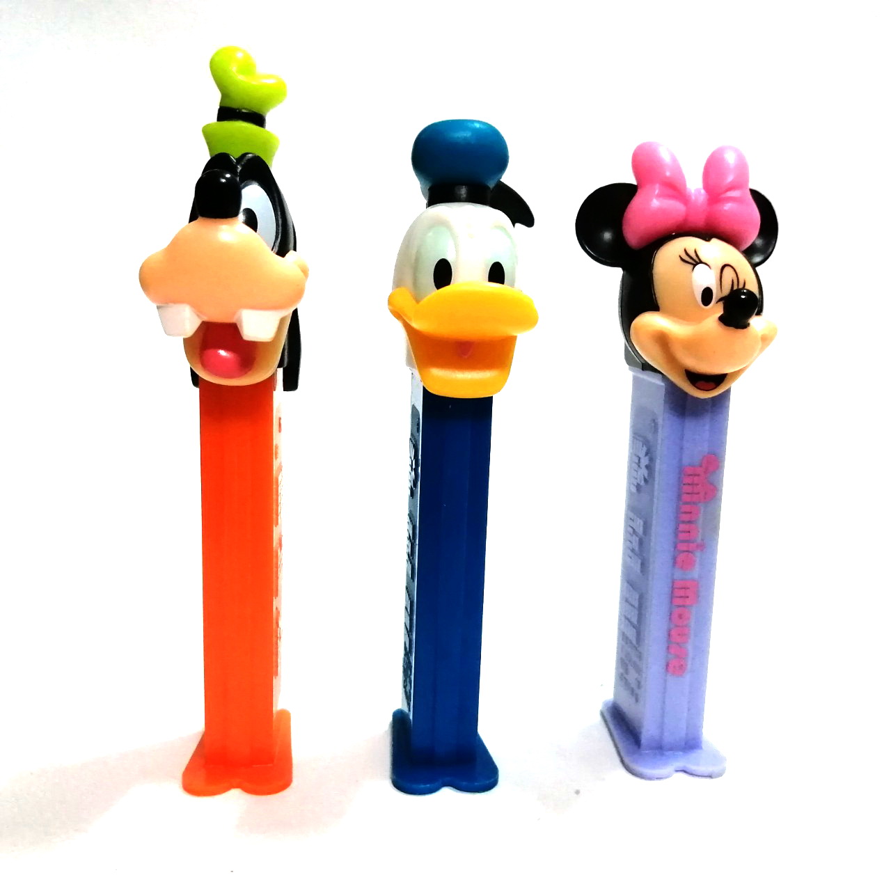 ของสะสม กล่องใส่ขนมเพซ :-หมาพลูโต ,มินนี่เม้าส์,โดนัลดั๊กส์ Pez dispenser : Pluto, Minnie Mouse , Donald Duck***ไม่มีขนม มีรอยบ้าง