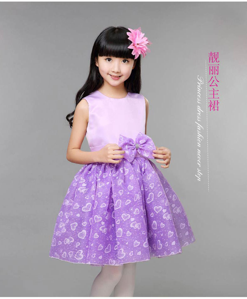 Pre-order ชุดแฟนซี ชุดการแสดง แขนกุด คอกลม คาดเอวด้วยโบว์ กรโปรงฟูฟ่อง