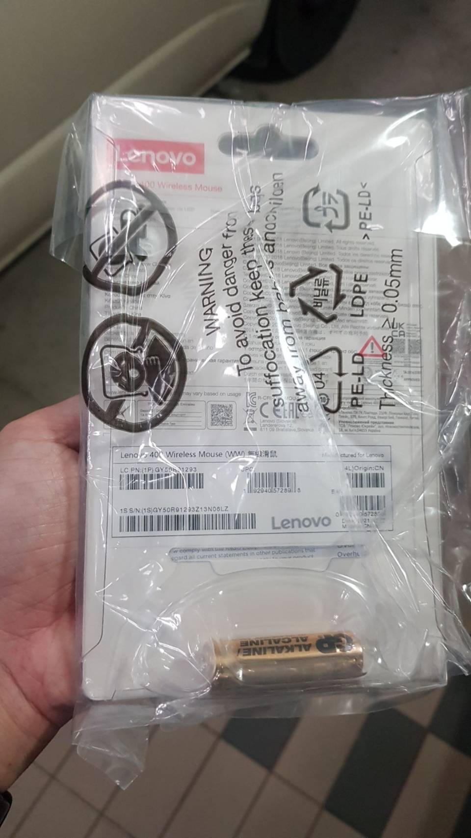 เม้าส์ไร้สาย Lenovo 400 Wireless Mouse (ของใหม่) มีประกันร้าน