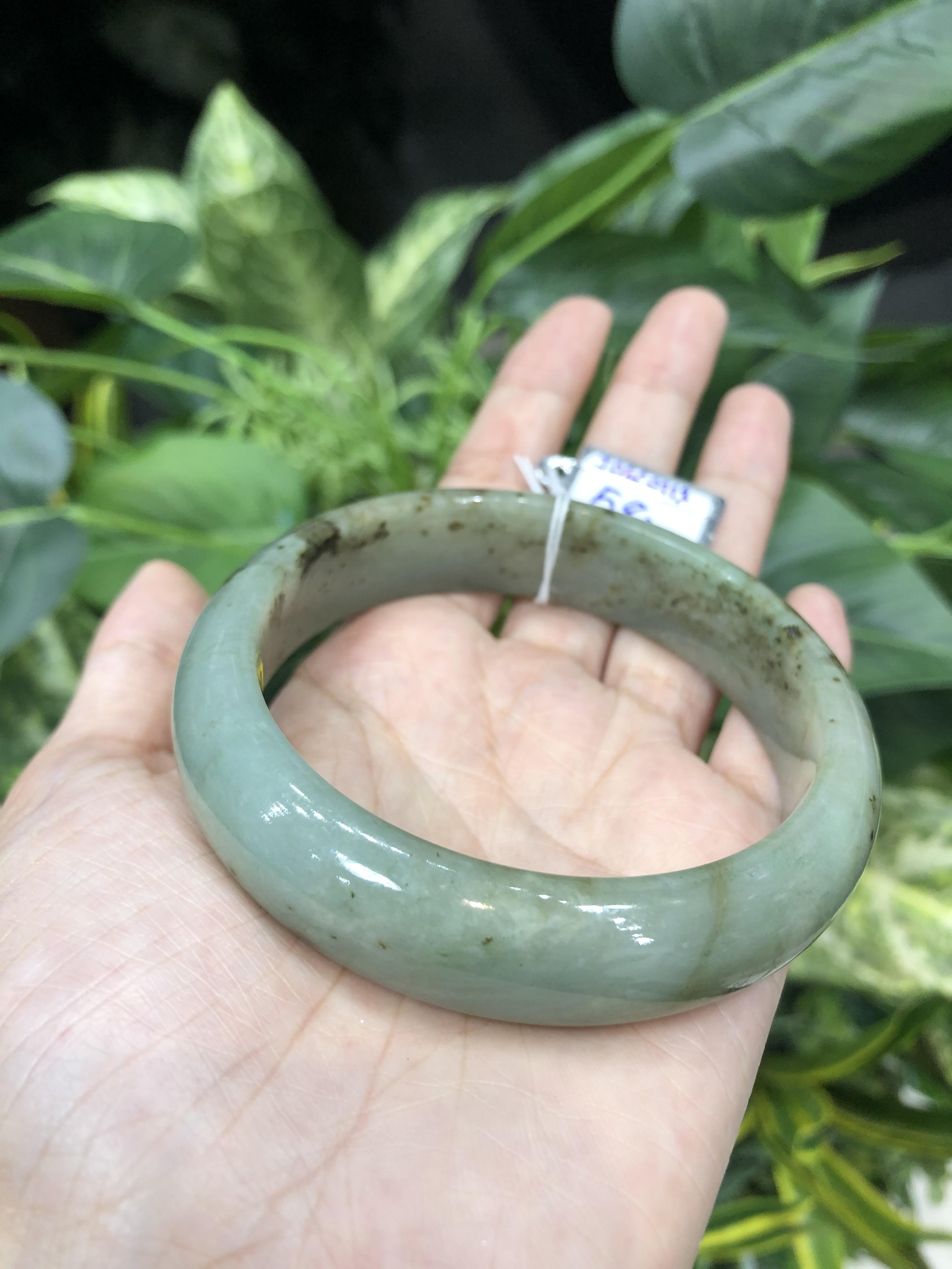 J05C0113 หยก พม่า แท้ Jade กำไลหยก 58 มม (Jade bracelet) พม่า (Myanmar)