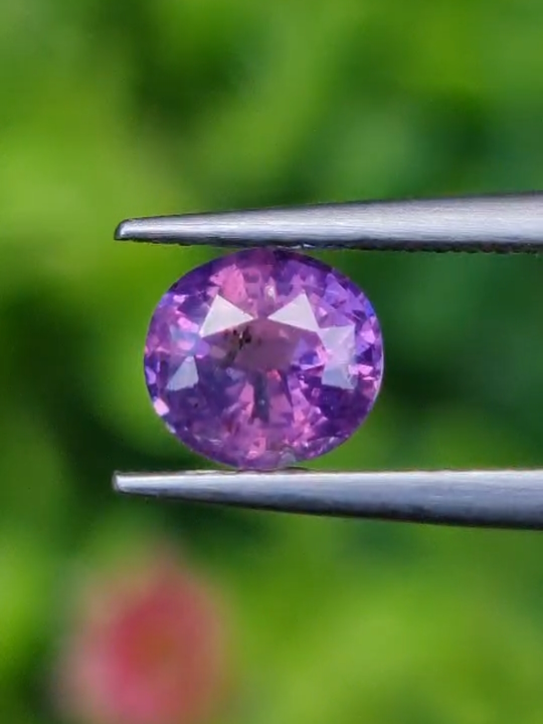 พลอย เพอเพิล แซฟไฟร์ สีม่วง Purple Sapphire 1.13 กะรัต (Cts.) พลอยแท้ อัญมณีมงคลประจําวันเกิด เครื่องประดับพลอย