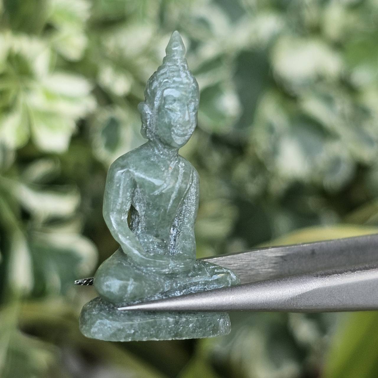 หยก แกะสลัก รูป พระ (Burmese jadeite) 18.74 กะรัต (cts.) หยก พม่า แท้