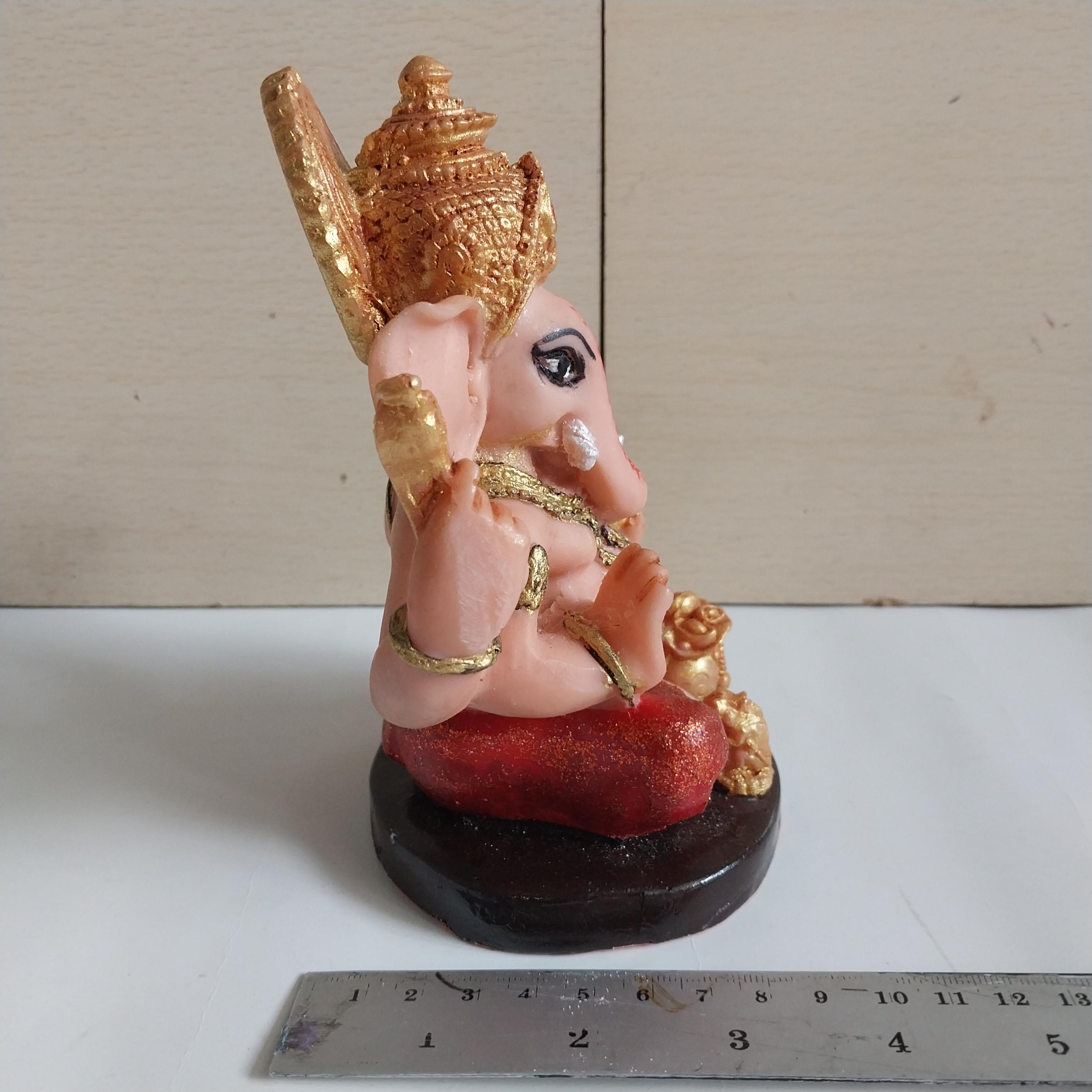 มีหลายภาพ รูปหล่อพระพิฆเนศ หน้าตักประมาณ 3 นิ้ว ตามภาพ วัสดุ เรซิ่น ทำสี