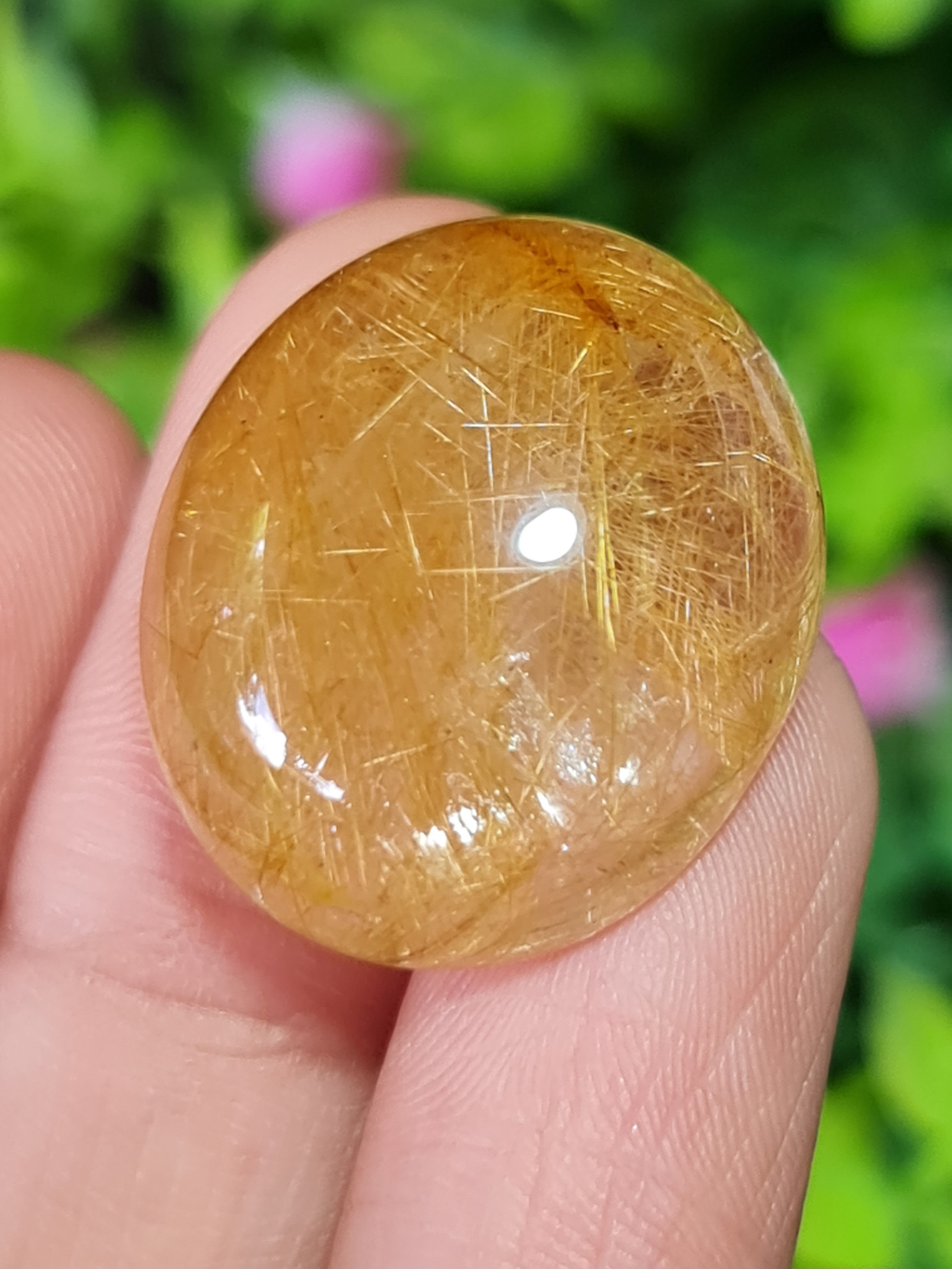 ไหมทอง ควอตซ์ Golden Rutilated Quartz 41.11 กะรัต Cts.พลอยแท้ อัญมณีมงคลประจําวันเกิด เครื่องประดับพลอย