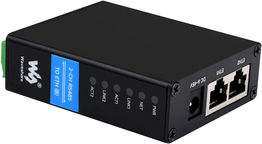 2-Ch RS485 to RJ45 Ethernet Serial Server