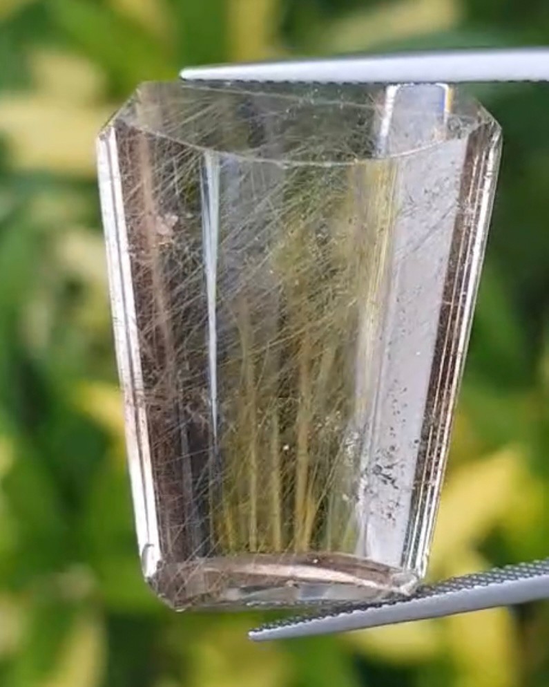 ไหมทอง ควอตซ์ Golden Rutilated Quartz 57.70 กะรัต Cts.พลอยแท้ อัญมณีมงคลประจําวันเกิด เครื่องประดับพลอย