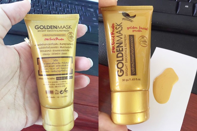 มาร์คหน้าทองคำ ชนิดลอกออกหลอด 50 กรัม. ช่วยกระชับรูขุมขน ช่วยผลัดเซลล์ผิวที่ตายแล้วหลุดออก ช่วยให้หน้านุ่มชุ่มชื้นได้ดี รู้สึกตั้งแต่ครั้่งแรกที่ได้มาร์ค