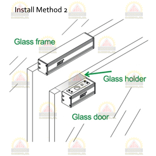 Surface Mount Bracket สำหรับประตูกระจกบานเปลือยบน + ล่าง ยี่ห้อ SOCA รุ่น BR-100S