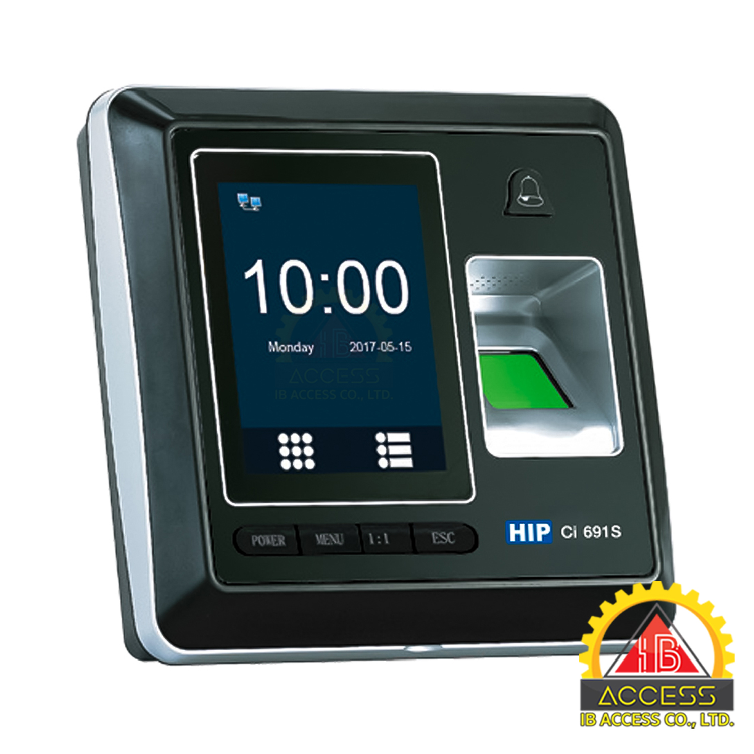 เครื่องสแกนลายนิ้ว ยี่ห้อ HIP รุ่น Ci691S (รองรับระบบ Access Control)