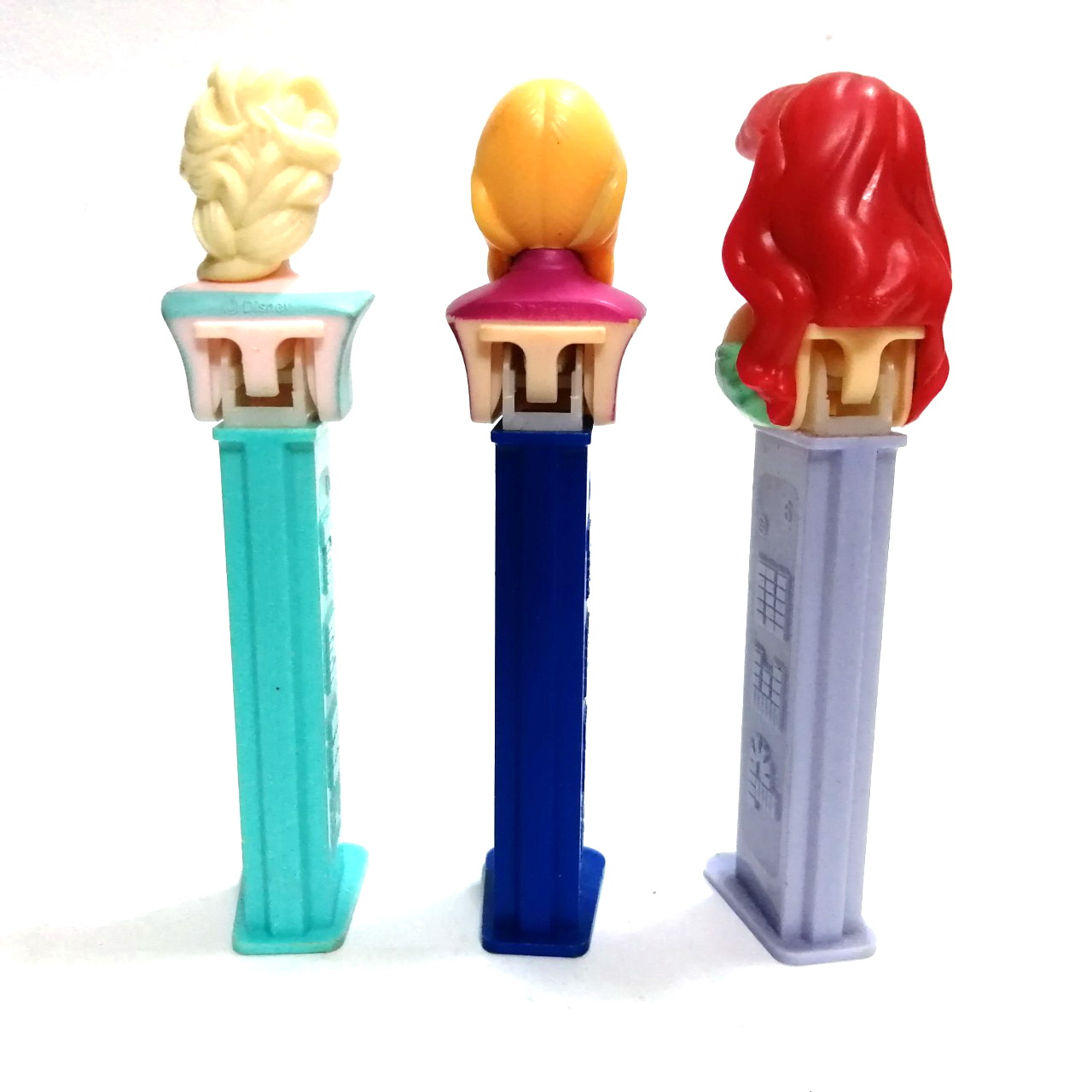 ของสะสมเจ้าหญิงดิสนีย์ กล่องใส่ขนมเพซ :-พี่น้องโฟรเซ่น เจ้าหญิงเอลซ่า,อันนา,แอเรี่ยล Pez dispenser Disney princess Collection: Frozen sisters:Elsa, Anna,Ariel***ไม่มีขนม มีรอยเล็กน้อย