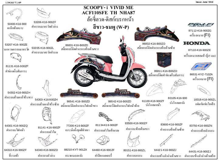 ชุดพลาสติกและเฟรมสี สกุ๊บปี้110ไอปี12-13