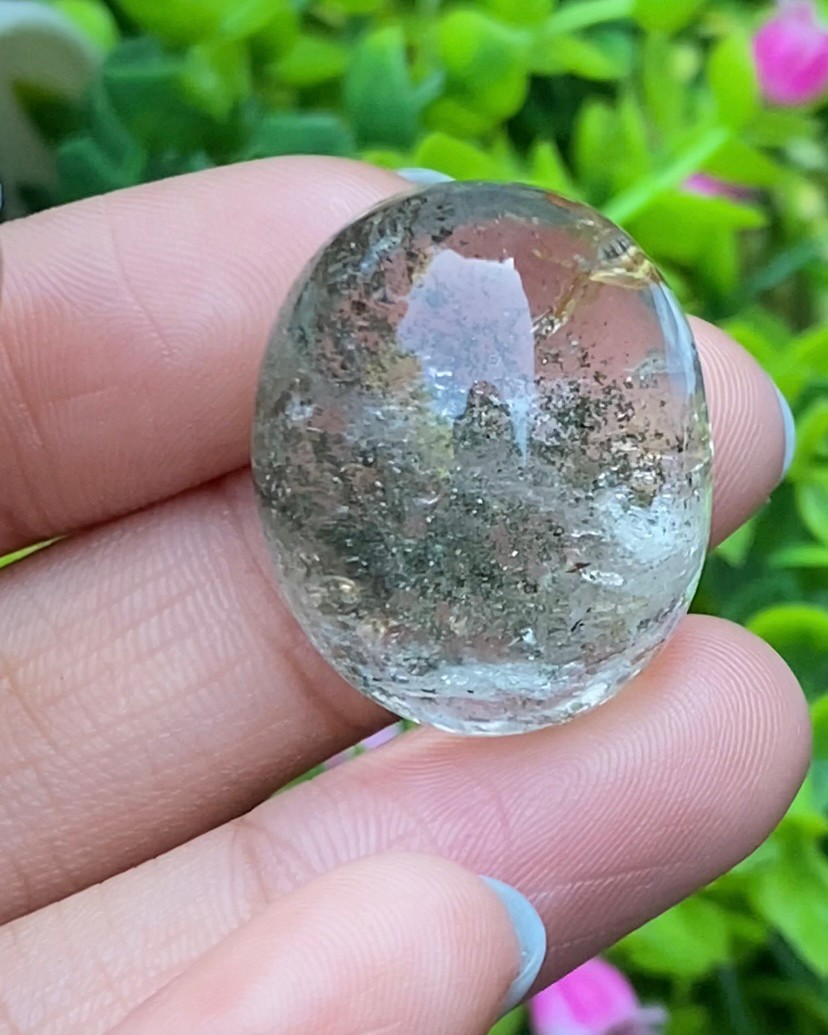 โป่งข่าม ควอตซ์ Rutilated Quartz 61.84 กะรัต Cts. พลอยแท้ อัญมณีมงคลประจําวันเกิด เครื่องประดับพลอย