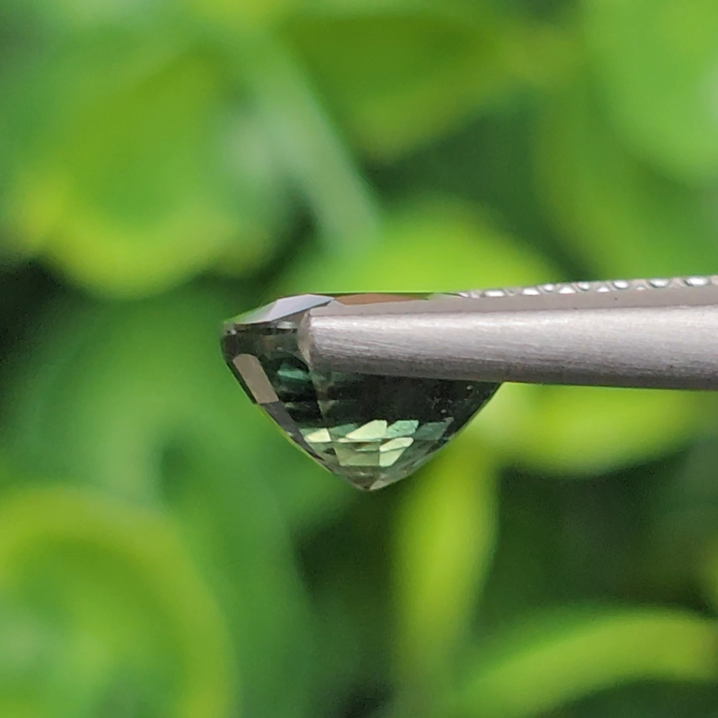 พลอย เขียวส่อง Green Sapphire 1.63 กะรัต (Cts.) พลอยแท้ อัญมณีมงคลประจําวันเกิด เครื่องประดับพลอย