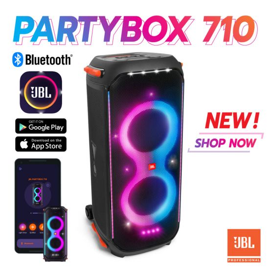 JBL PartyBox 710 ลำโพงบลูทูธไร้สาย สำหรับปาร์ตี้ ขนาด 2×8 นิ้ว (ไม่มีแบตเตอรี่ในตัว)