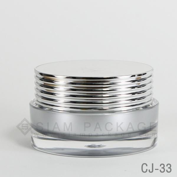 กระปุก อะคริลิคกลมฝาลาย รหัส CJ-33