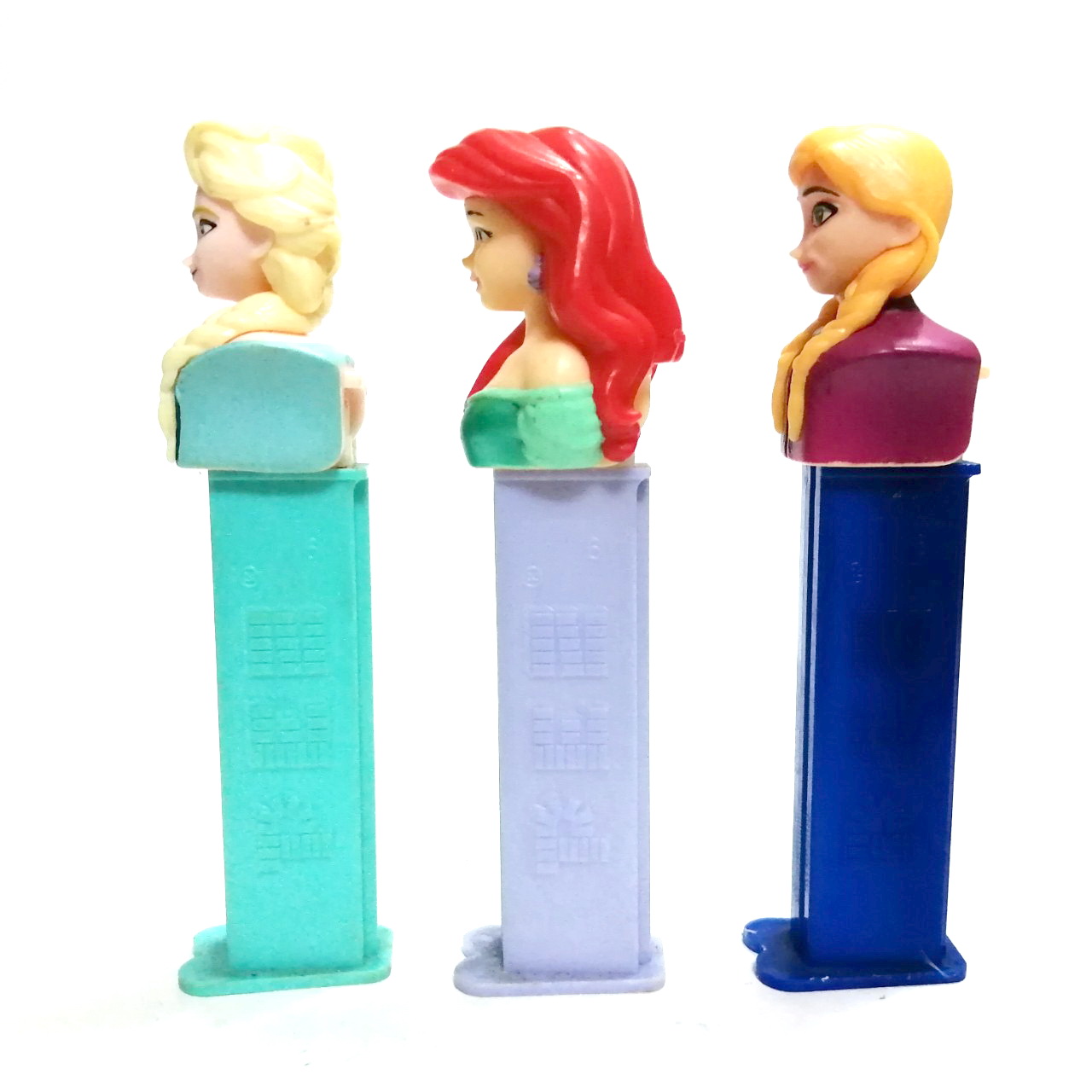 ของสะสมเจ้าหญิงดิสนีย์ กล่องใส่ขนมเพซ :-พี่น้องโฟรเซ่น เจ้าหญิงเอลซ่า,อันนา,แอเรี่ยล Pez dispenser Disney princess Collection: Frozen sisters:Elsa, Anna,Ariel***ไม่มีขนม มีรอยเล็กน้อย