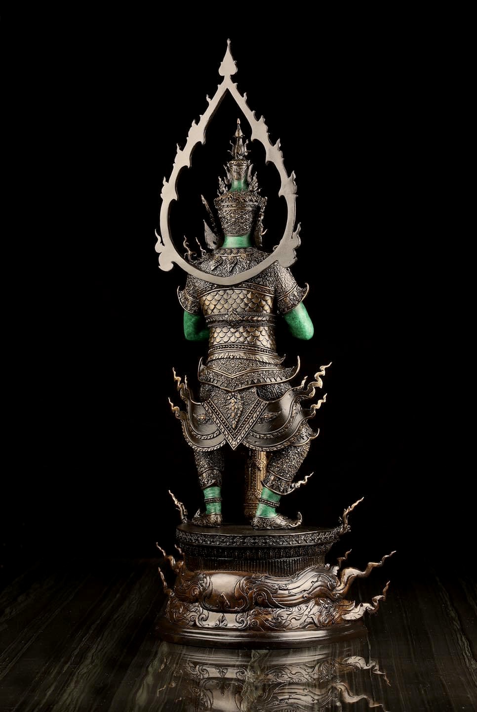 ท้าวเวสสุวรรณโณ #อาจารย์สุชาติ แซ่จิว รายการED เนื้อบรอนซ์กายเขียว ขนาดสูง 23 นิ้ว