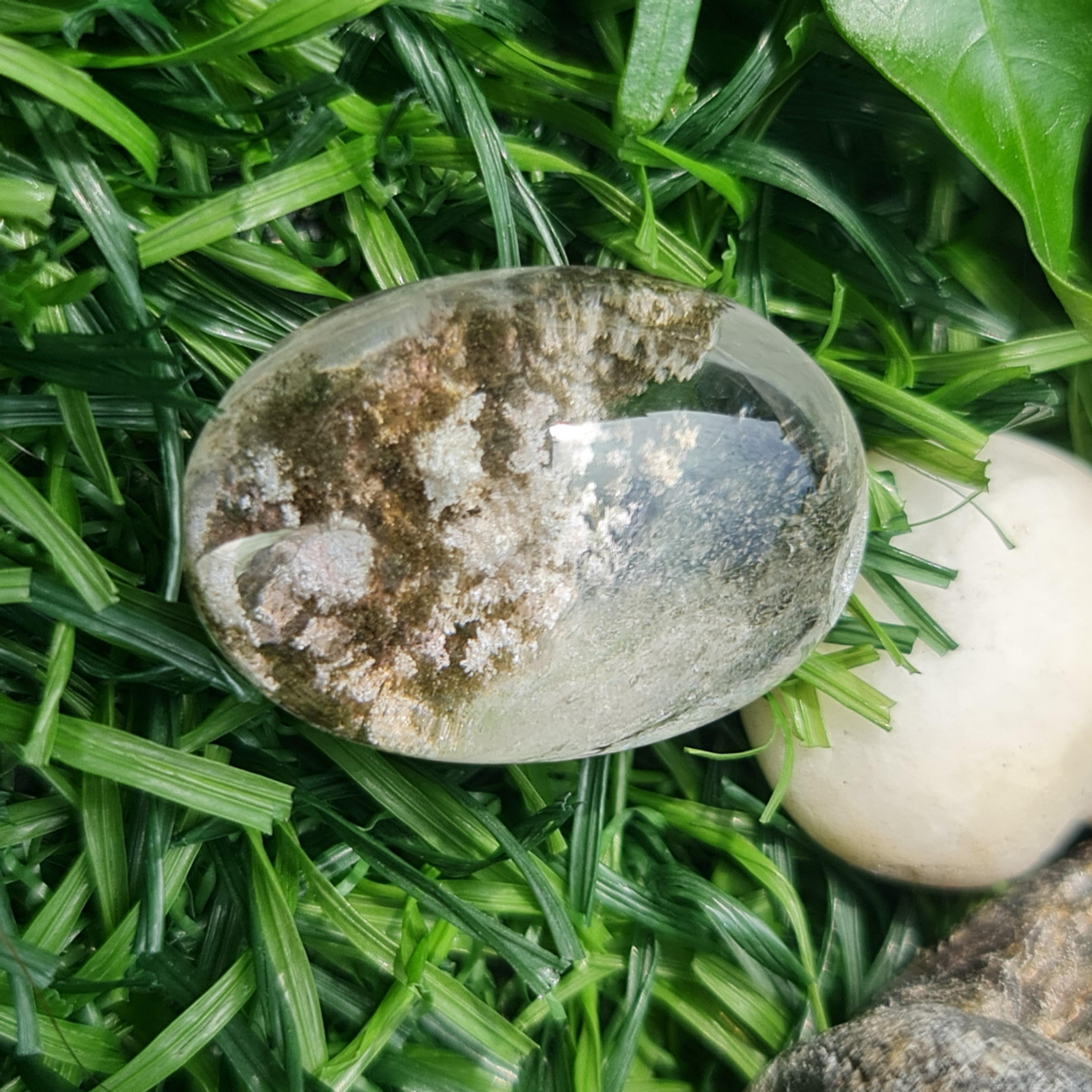 โป่งข่าม ควอตซ์ Rutilated Quartz 34.23 กะรัต Cts. พลอยแท้ อัญมณีมงคลประจําวันเกิด เครื่องประดับพลอย