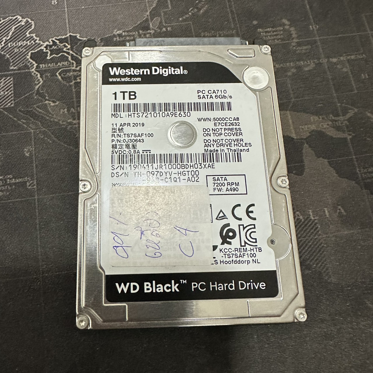 HDD WD Black 1TB SATA 2.5 6Gbps 7200RPM" *** 99% ติดเหลือง C4
