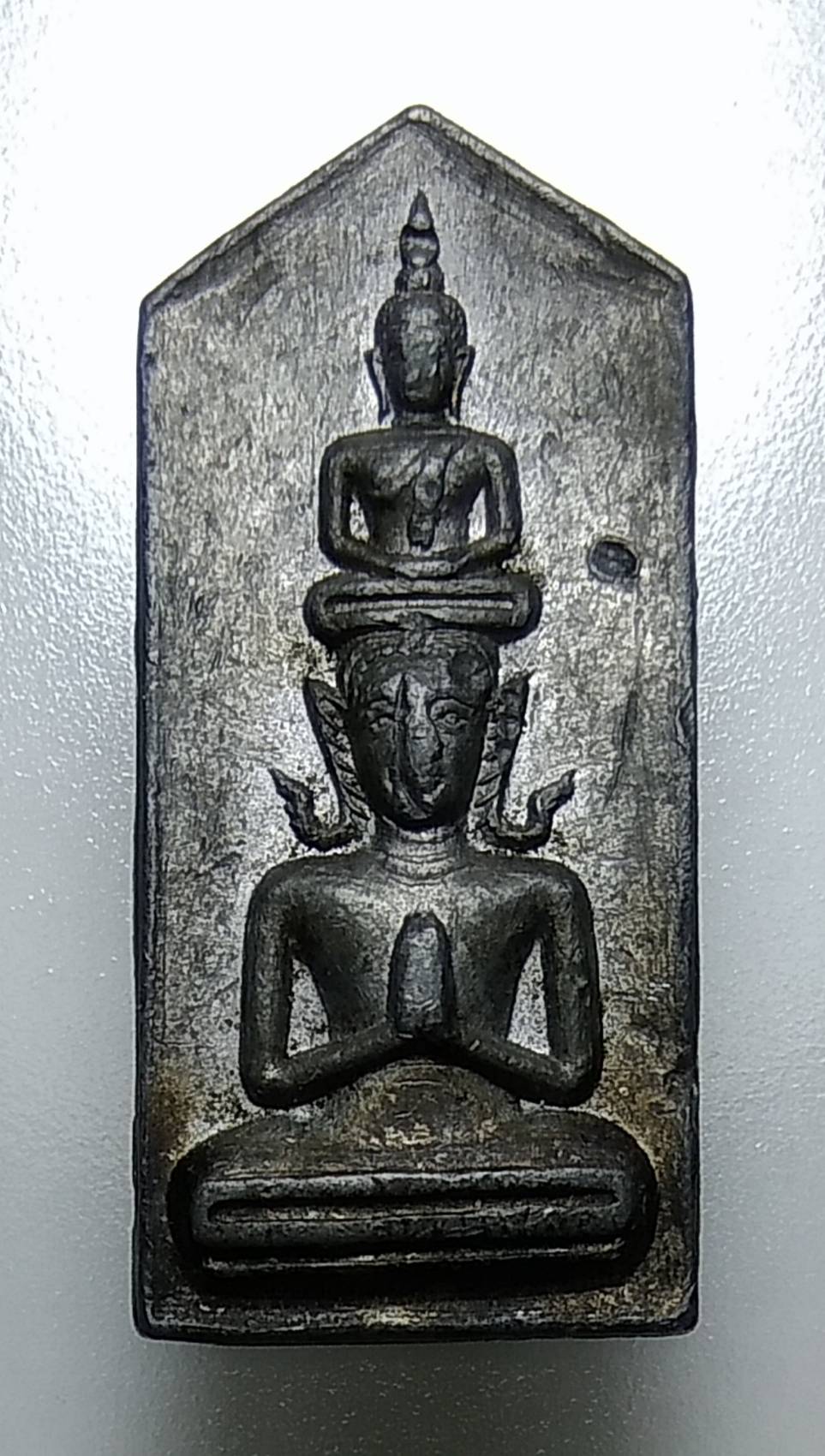 A966 เหรียญปางซ่อนหาเนื้อตะกั่ว หลวงพ่อฑูรย์ วัดโพธินิมิตร กรุงเทพฯ ปี2512