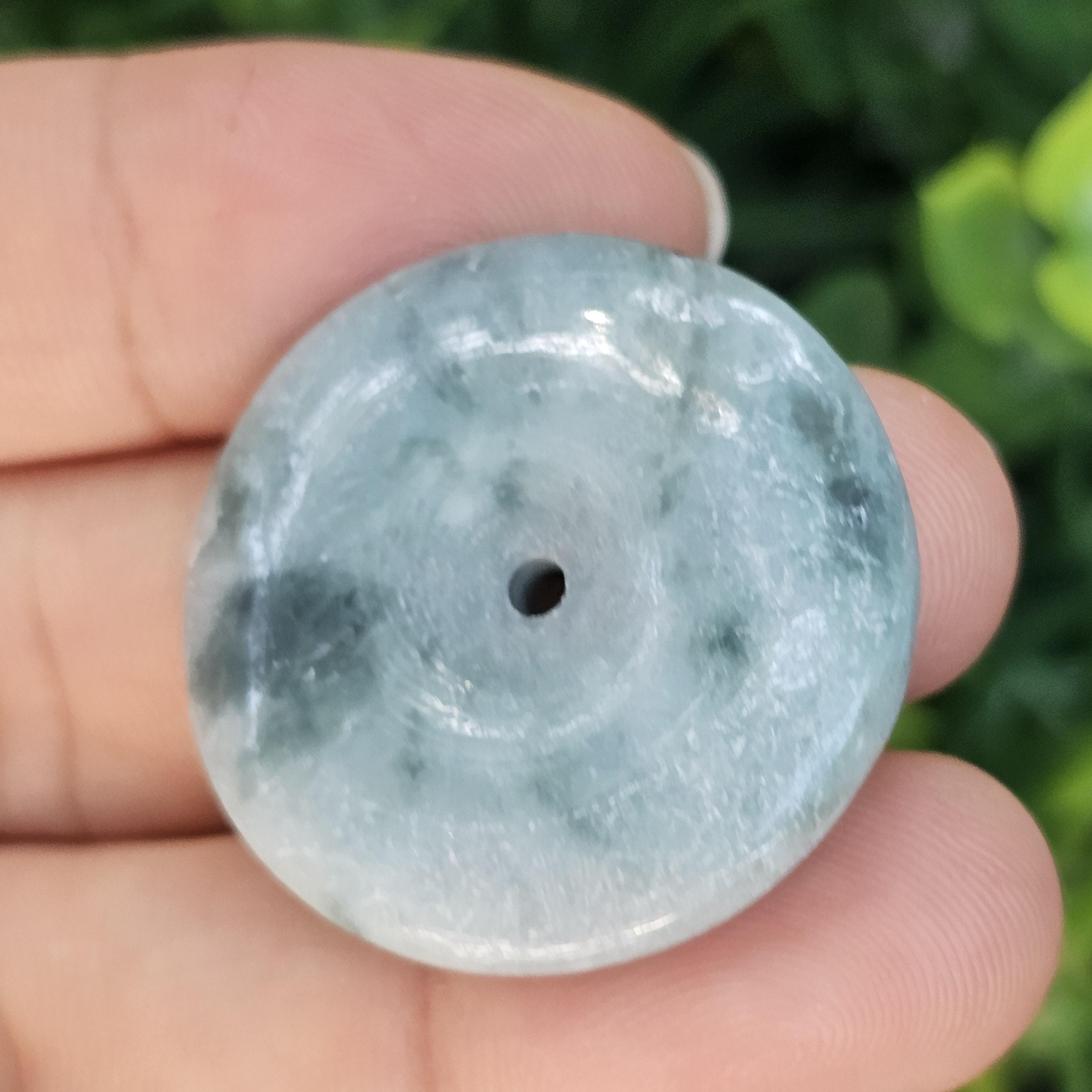 หยก พม่า แท้ Jade จี้โดนัทหยก (Bi-dise jadeite) พม่า (Myanmar) 59.37 กะรัต (Cts.)