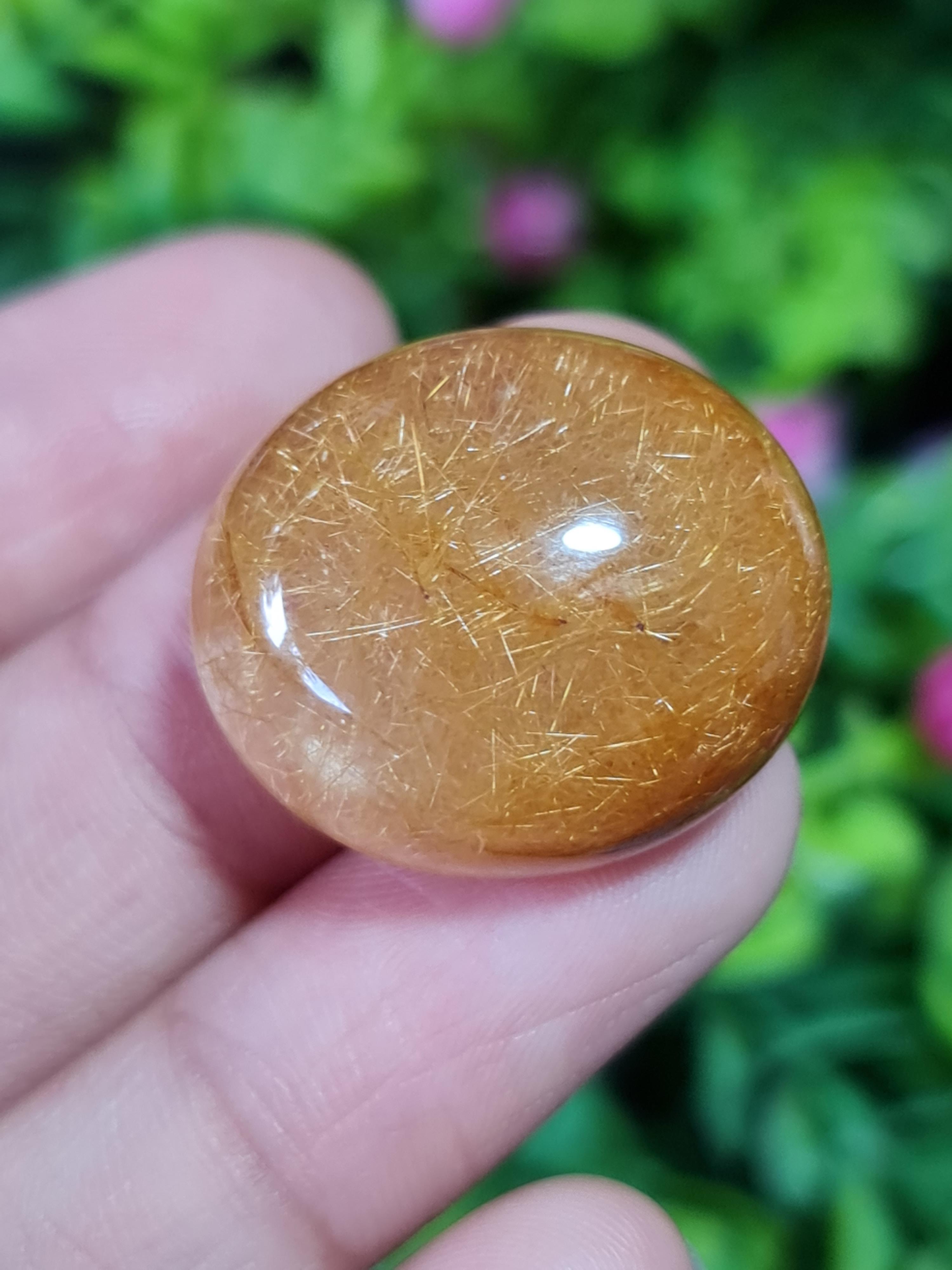 ไหมทอง ควอตซ์ Golden Rutilated Quartz 55.61 กะรัต Cts.พลอยแท้ อัญมณีมงคลประจําวันเกิด เครื่องประดับพลอย