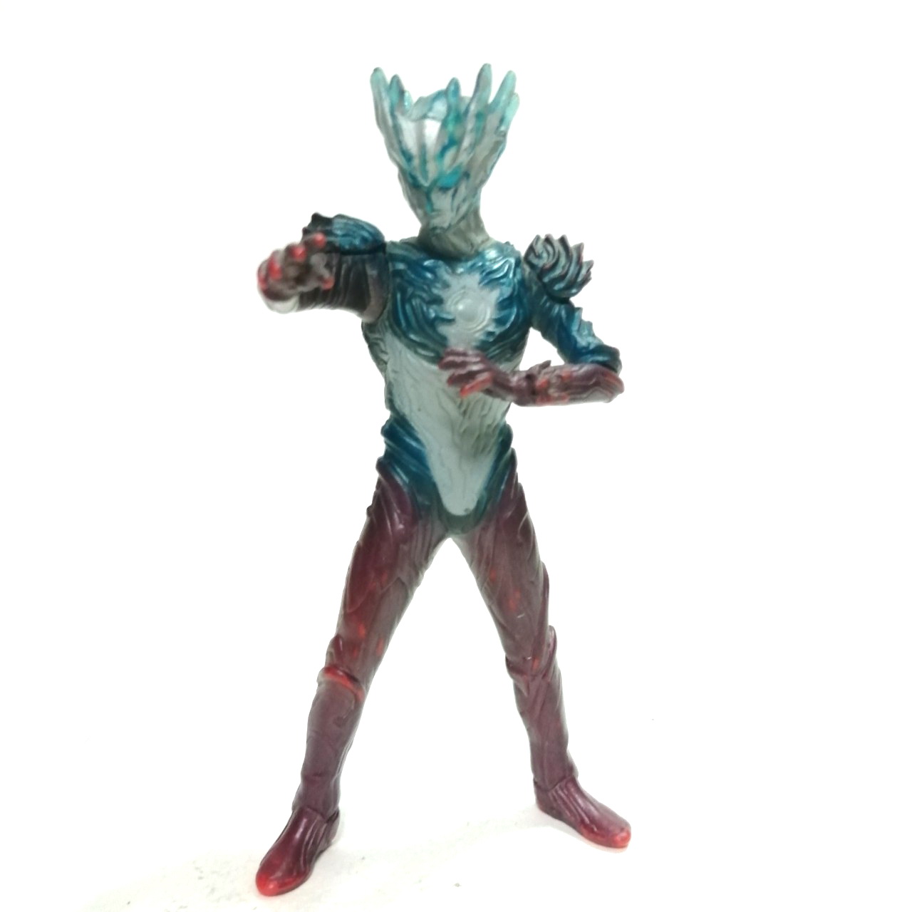 ฟิกเกอร์ ยางตัน ขนาดตามรูป งานจีน อุลตร้าแมนซาก้า ร่างรวม อุลตร้าแมนไดน่า, ซีโร่ และ คอสมอส สภาพดี มีรอยถลอกบ้าง