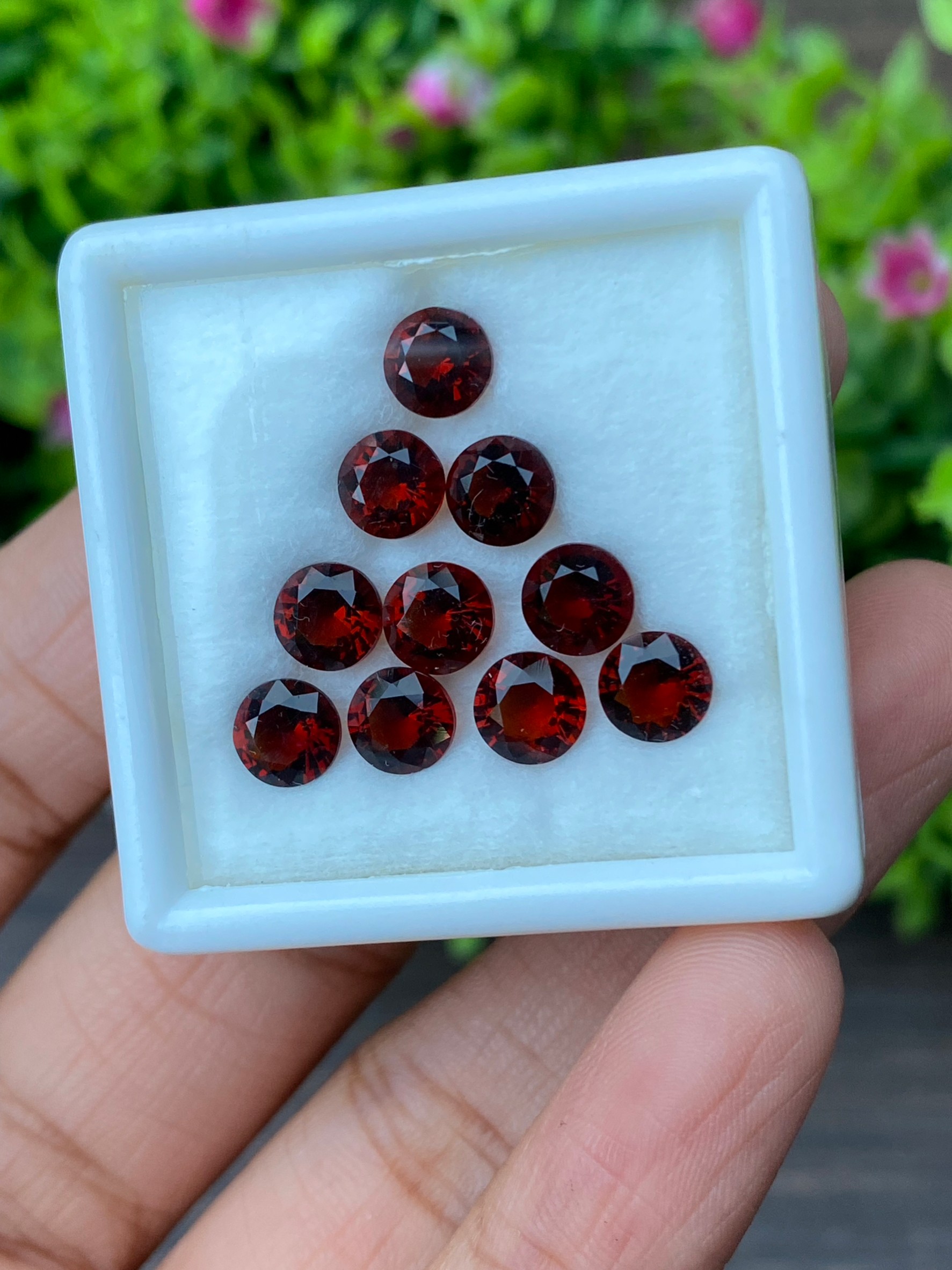 พลอย ซิทริน Citrine 7.44 กะรัต(Cts.) 10 เม็ด Pcs. พลอยแท้ อัญมณีมงคลประจําวันเกิด เครื่องประดับพลอย