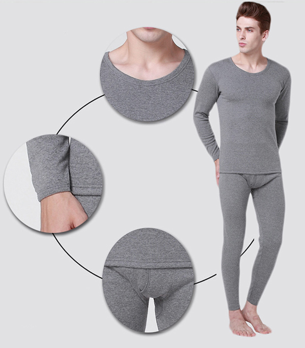 ลองจอนผู้ชาย มีซับขนนุ่มกันหนาว เสื้อคู่กางเกง ผ้ายืดได้มาก (10199MM)