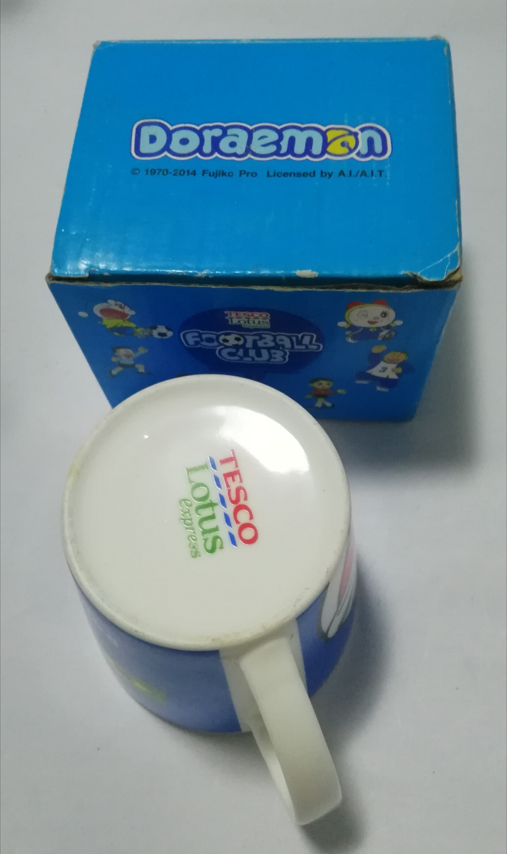 แก้วเซรามิก ลายโดเรมี่ Dorami ของสะสมแลกซื้อจากเทสโก้โลตัส กล่องมีตำหนิ โปรดตรวจสอบทุกภาพ